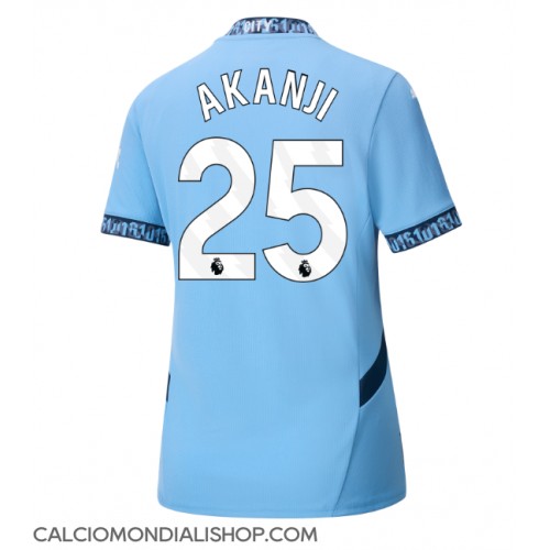 Maglie da calcio Manchester City Manuel Akanji #25 Prima Maglia Femminile 2024-25 Manica Corta